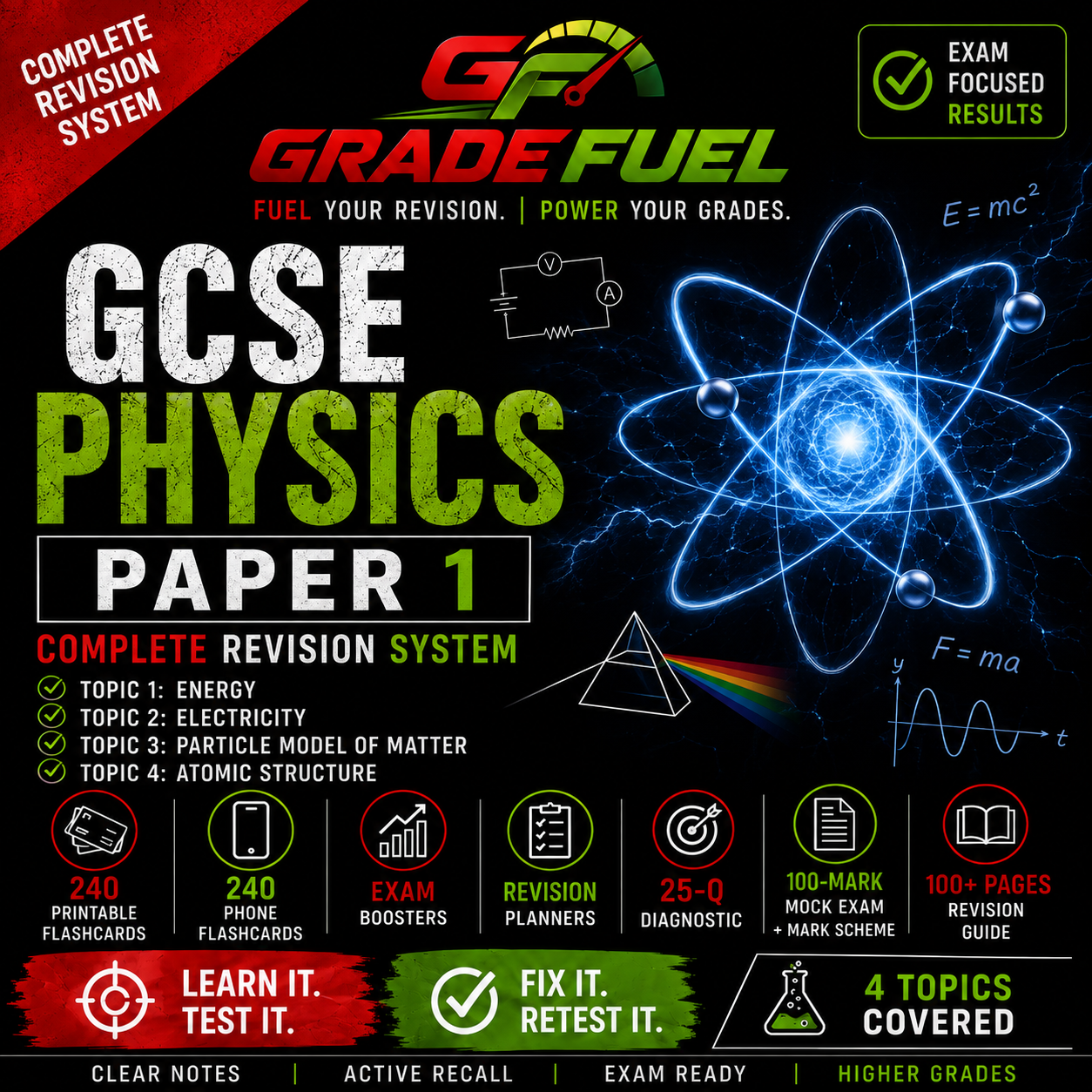AQA GCSE Physics Paper 1 Complete Revision System
